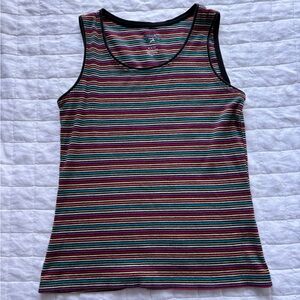 Vintage Rainbow Striped Tank - Small/Medium